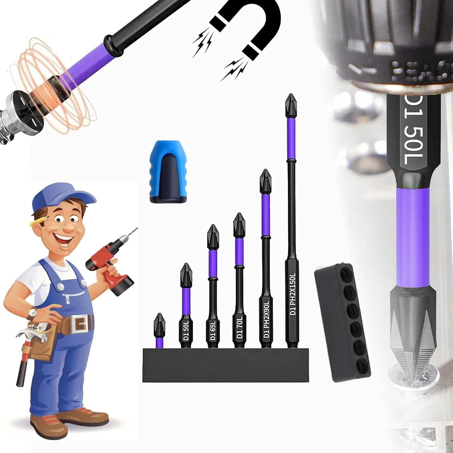 6 pieces Magnetic Shockproof Batch Bits - Image 10