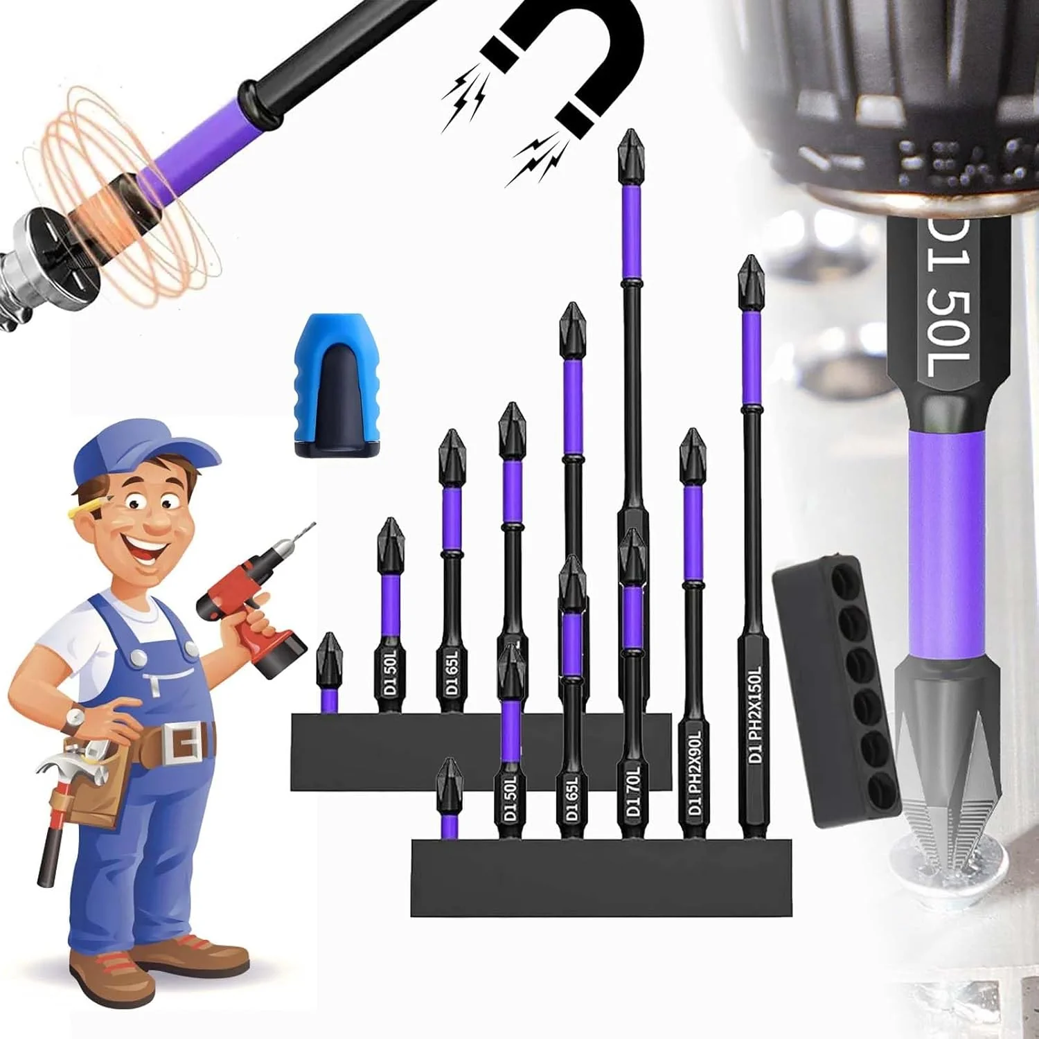 6 pieces Magnetic Shockproof Batch Bits - Image 11