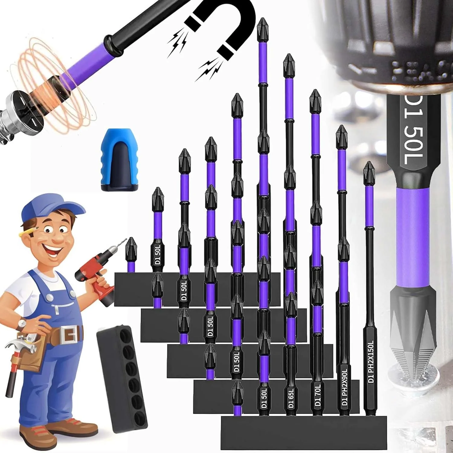 6 pieces Magnetic Shockproof Batch Bits - Image 13