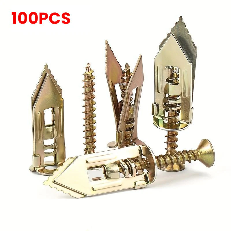 Drywall Expansion Anchors + High Strength Zinc Screws Kit (Pack of 100) - Image 12