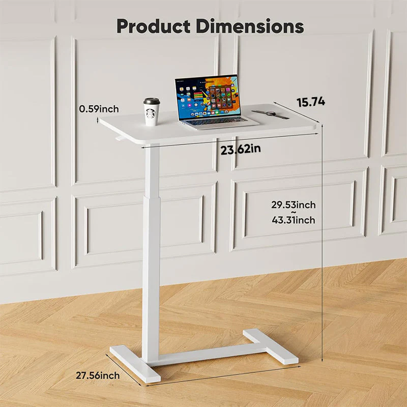 Hidden Casters Adjustable Bedside Table - Image 4