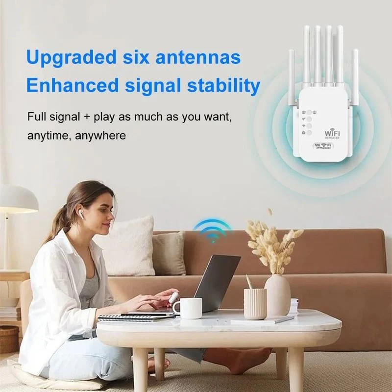 Upgraded 6-Antenna WiFi Extender 1200Mbps - Image 2