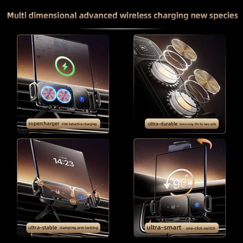 Wireless Charging Rotating Car Mount - Image 9